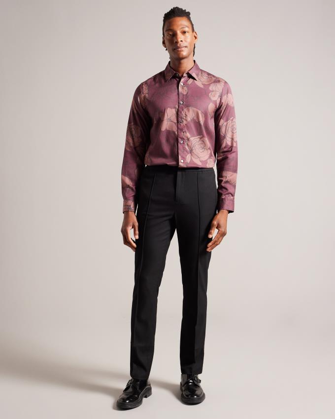 Pantalon Ted Baker Slim Fit With Drawcord Waist Noir Homme | LJJ-96229412